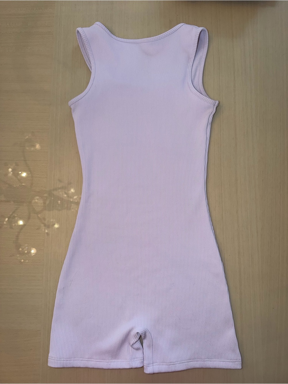 Lilac Ribbed Tank Romper - Picture 2 of 3